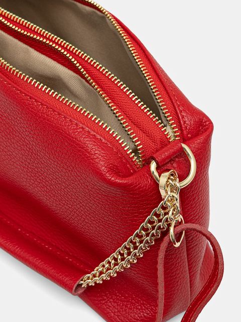 Answear.LAB torebka skórzana kolor czerwony