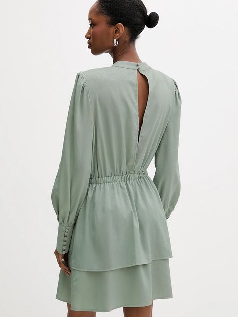 Silvian Heach sukienka FAYIUM kolor zielony mini rozkloszowana GPA25322VE - zdjęcie produktu nr 2