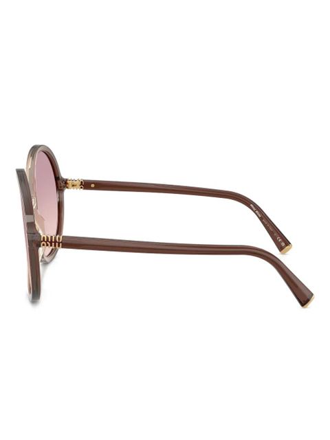 Miu Miu Eyewear round-frame sunglasses - Neutrals