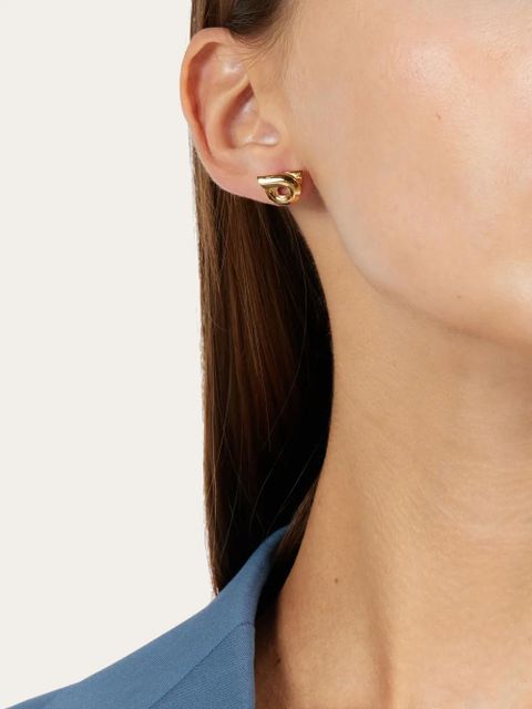 Ferragamo Gancini stud earrings - Gold