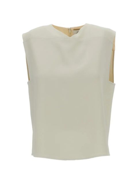 LouLou de Saison Daika V-neck boxy top - Neutrals - zdjęcie produktu nr 1