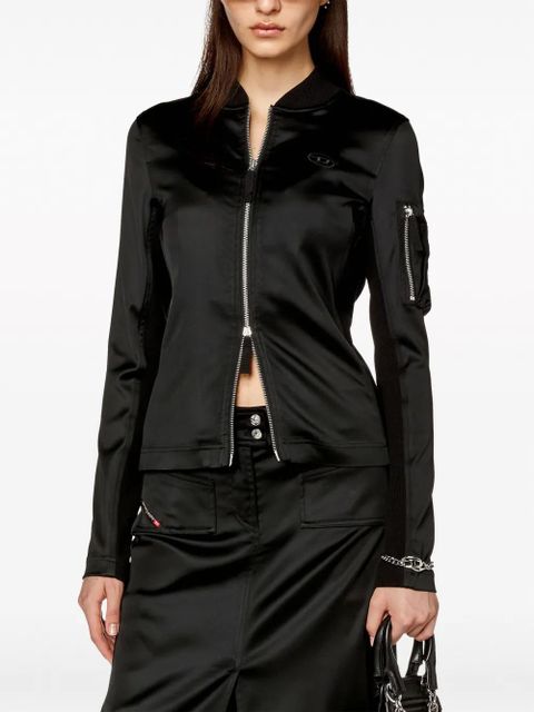 Diesel T-Opun logo-embroidered jacket - Black