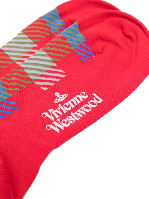 Vivienne Westwood checked socks - Red