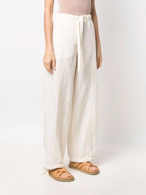 Jil Sander tied-waist straight trousers - White