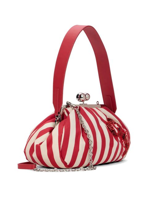 Weekend Max Mara medium Wkagerusia lobster-patch striped clutch bag - Red - zdjęcie produktu nr 2