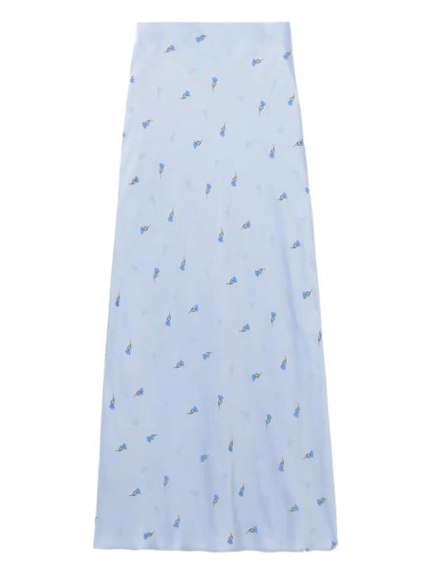 Claudie Pierlot floral-print midi skirt - Blue - zdjęcie produktu nr 1