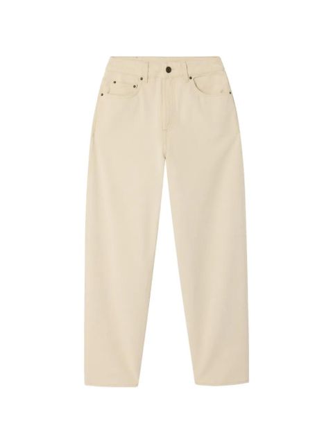 American Vintage Snopdog balloon-fit jeans- ecru- cotton- balloon cut- low waist- five classic pockets- zip fly and button fastening- leather patch... - zdjęcie produktu nr 1