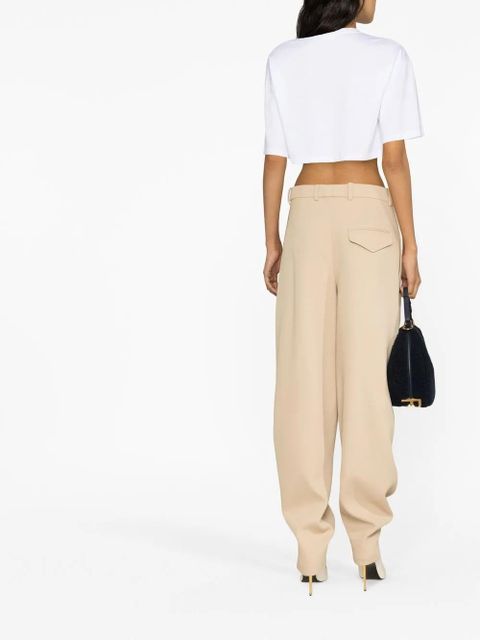 WARDROBE.NYC wide-leg dart-detail trousers - Neutrals