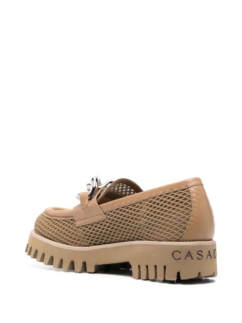 Casadei chain-trim mesh loafers - Neutrals - zdjęcie produktu nr 2