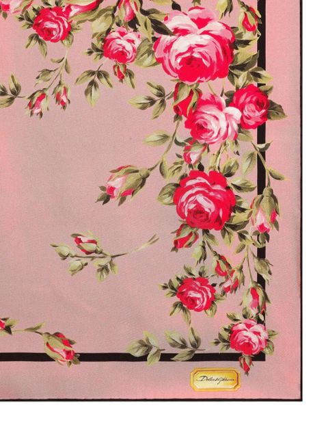 Dolce & Gabbana floral-print scarf - Pink - zdjęcie produktu nr 2