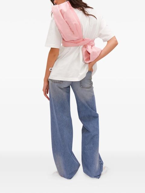 AREA taffeta-knot T-shirt - White