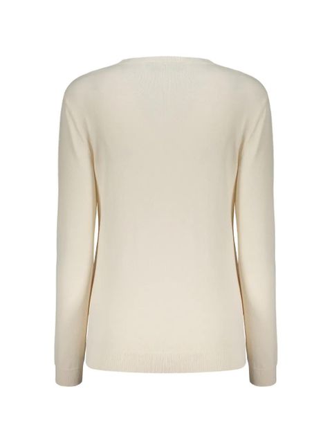 Valentino Garavani logo-intarsia crew-neck sweater - Neutrals - zdjęcie produktu nr 2