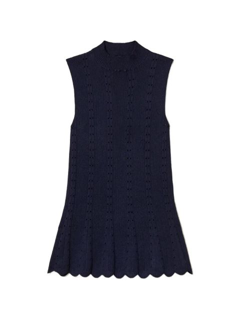 TWINSET scalloped-trim top - Blue - zdjęcie produktu nr 1