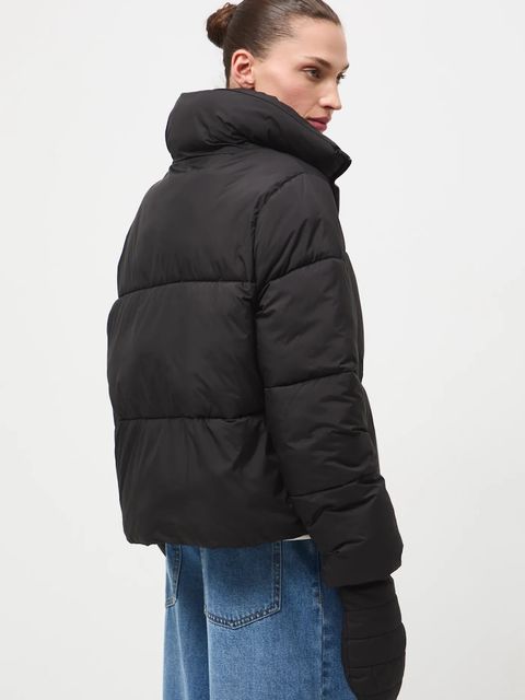Medicine kurtka damska kolor czarny zimowa oversize