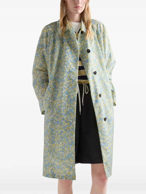 Prada printed Re-Nylon raincoat - Blue