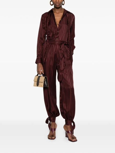 ZIMMERMANN striped tie-detail trousers - Red - zdjęcie produktu nr 2