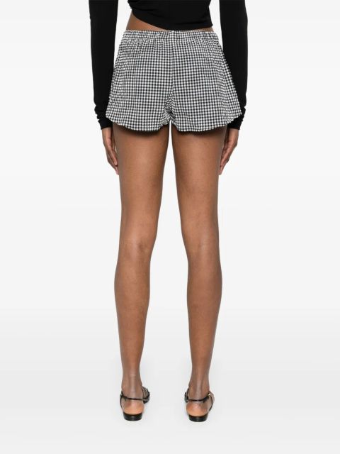 Hunza G checked shorts - Black