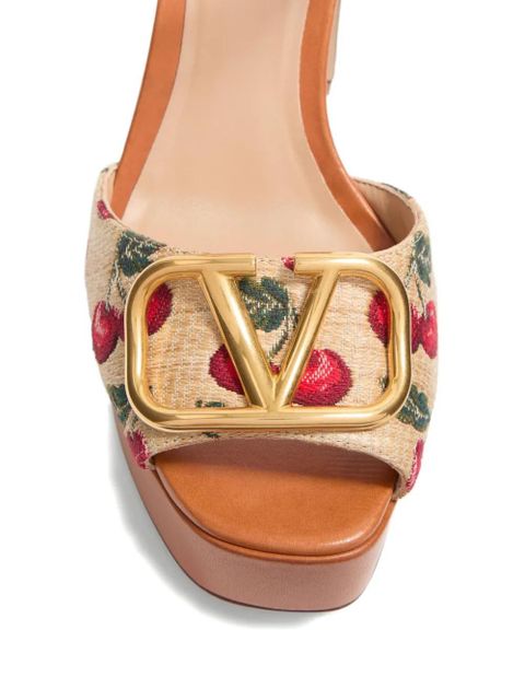 Valentino Garavani 115mm VLogo Signature Cherryfic sandals - Neutrals