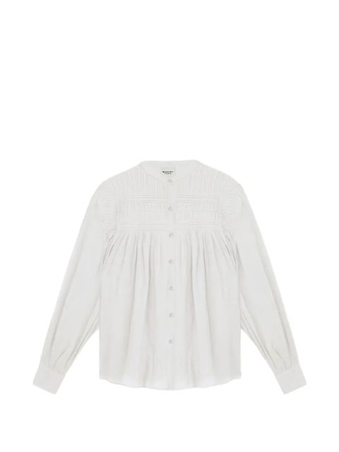 ISABEL MARANT smocked long-sleeve shirt - White - zdjęcie produktu nr 1