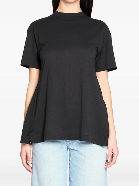 Jacquemus paper effect open back t-shirt - Black - zdjęcie produktu nr 1