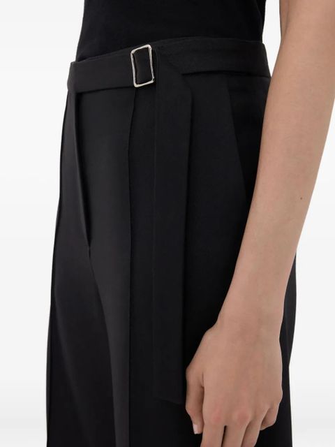 LouLou de Saison pleated buckle-fastening trousers - Black