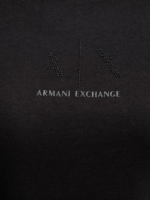 Armani Exchange t-shirt bawełniany damski kolor czarny XW001459 AF10356