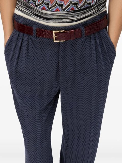 Missoni zigzag-pattern pleated trousers - Blue