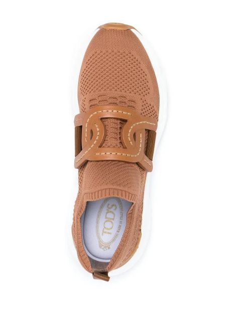 Tod's chain-link detail slip-on sneakers - Brown