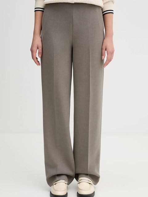 Tommy Hilfiger spodnie damskie kolor brązowy proste high waist WW0WW47799 - zdjęcie produktu nr 1