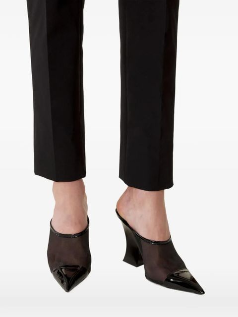 Lanvin mesh pointed pumps - White