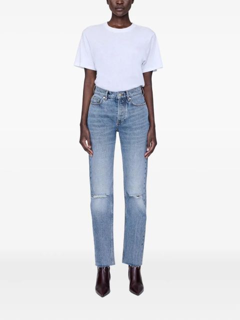 ANINE BING Bruno destructed frayed jeans - Blue - zdjęcie produktu nr 2