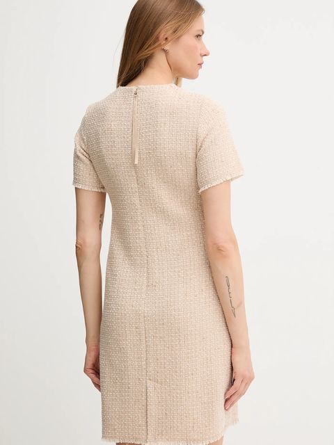 Joop! sukienka z wełną kolor beżowy mini prosta 30047956