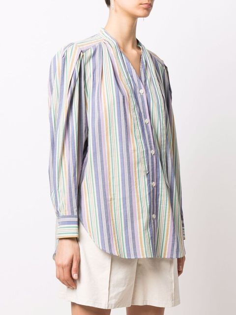 ISABEL MARANT Tiverna striped blouse - Purple - zdjęcie produktu nr 2