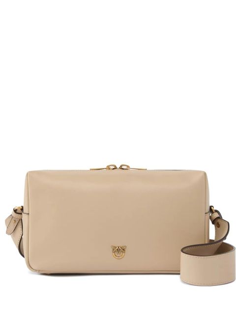 PINKO Horizontal zip-fastening leather shoulder bag - Neutrals - zdjęcie produktu nr 1