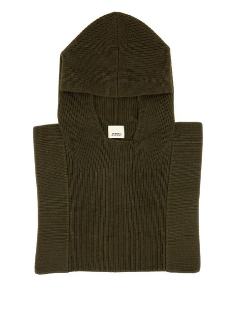 ISABEL MARANT merino wool hood - Brown - zdjęcie produktu nr 2