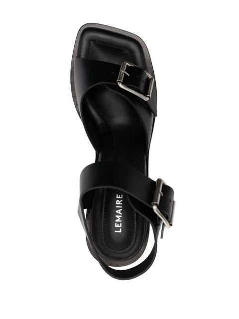 LEMAIRE 80mm leather sandals - Black