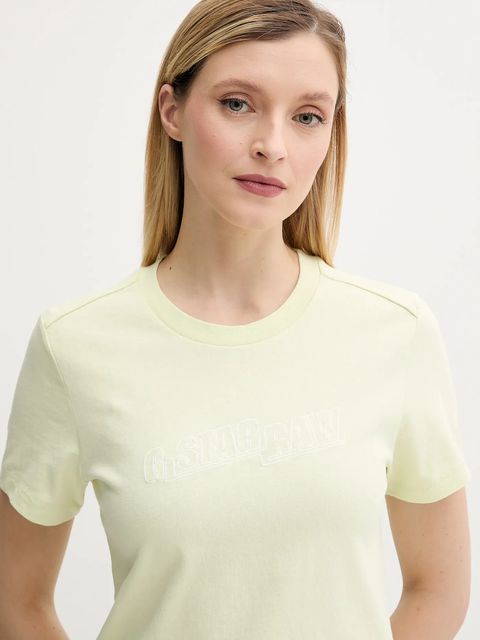 G-Star t-shirt bawełniany damski kolor zielony D26248-D101