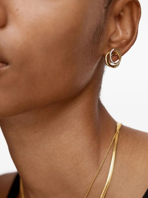 Monica Vinader Nura diamond wrap earrings - Gold - zdjęcie produktu nr 1