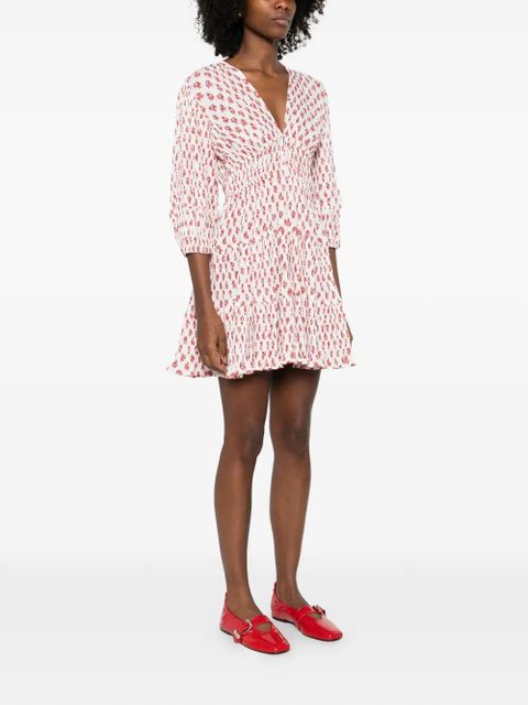 Maje floral V-neck dress - White