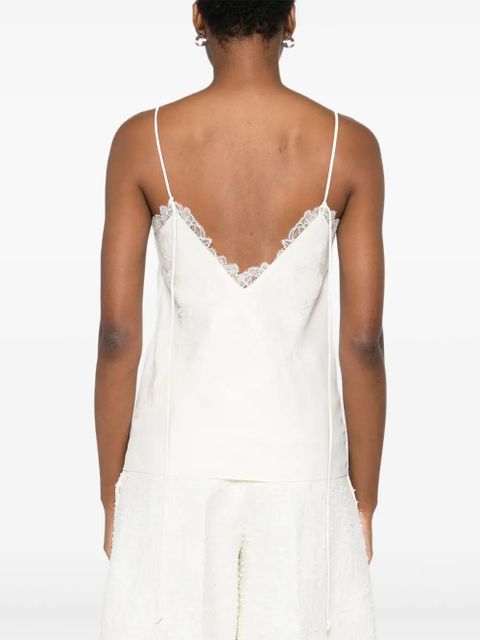 Róhe lace-detail cami top - Neutrals