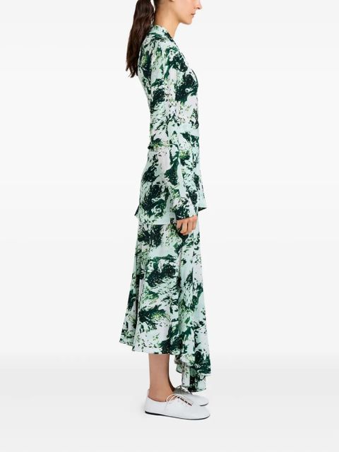 Proenza Schouler Adela printed blouse - Green