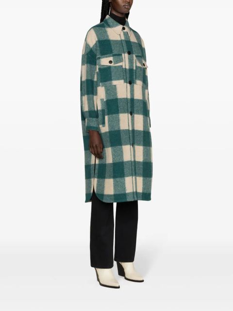 MARANT ÉTOILE Fontizi checked coat - Green