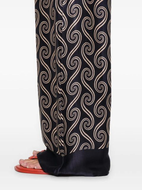 Faithfull the Brand Jensen pattern trousers - Blue