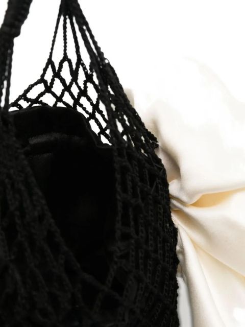 Magda Butrym ruffled woven tote bag - Black