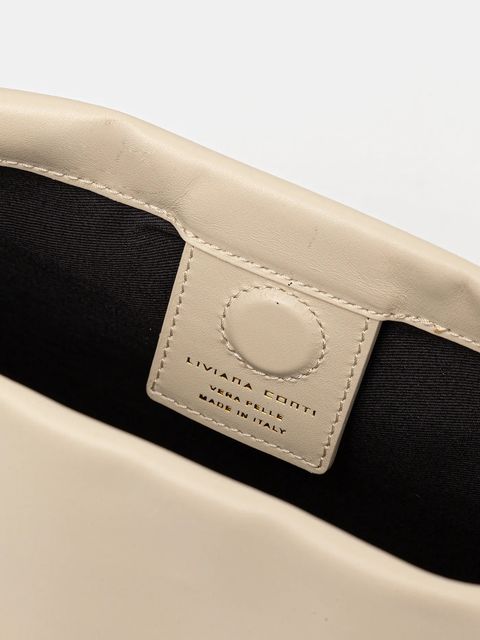 Liviana Conti torebka skórzana kolor beżowy A5WA62