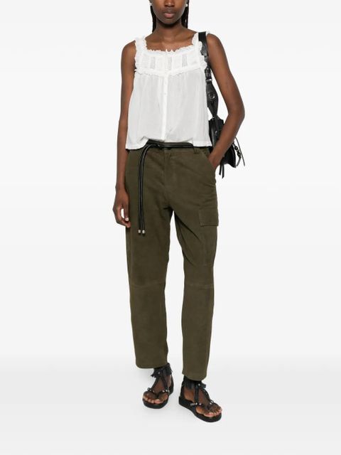 Ba&Sh leather trousers - Green - zdjęcie produktu nr 2