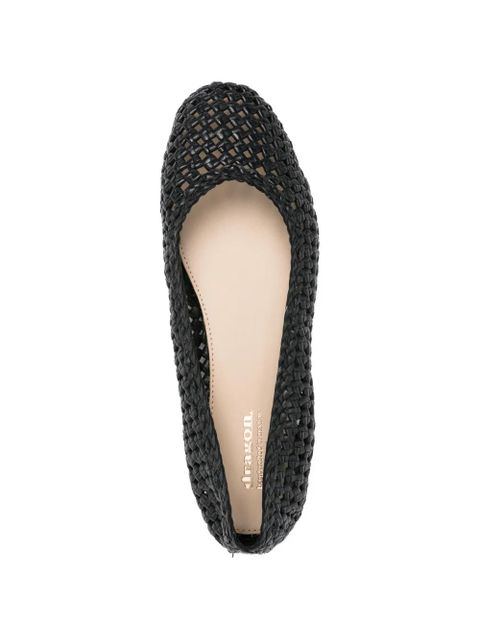 DRAGON DIFFUSION woven ballerina shoes - Black