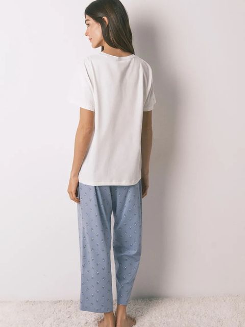 women'secret piżama bawełniana damska kolor beżowy bawełniana 3592467