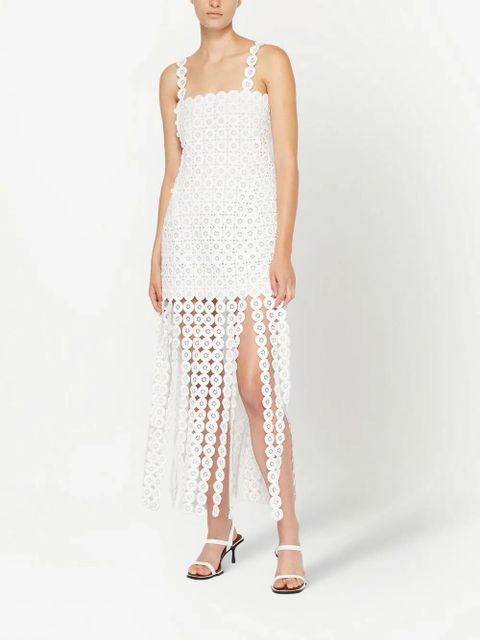 Simkhai fringe-detail sleeveless dress - White