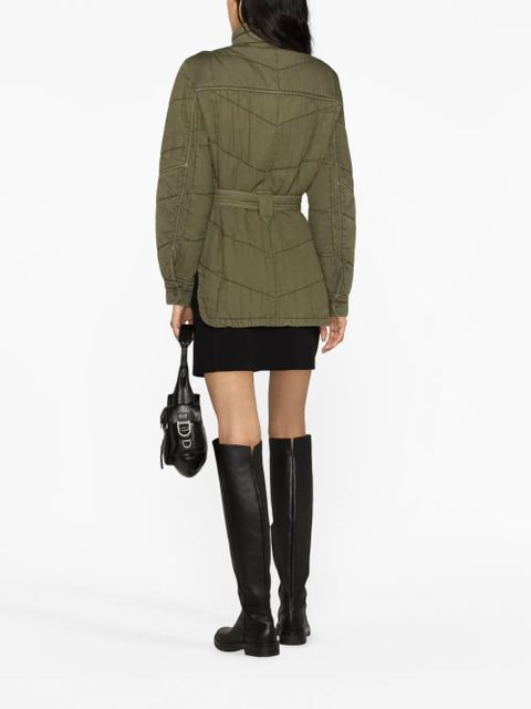 Zadig&Voltaire Kalice belted quilted jacket - Green